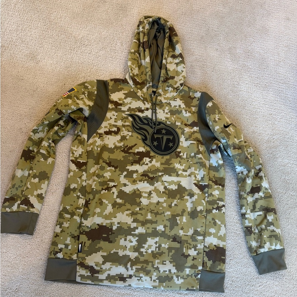 Nike Tennessee Titans Hoodie Salute To Service Therma Performance Camo - Sz. L